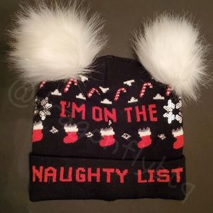 NEW LIST! Light Up "I'm on the Naughty List" Knit Light Up Winter Hat